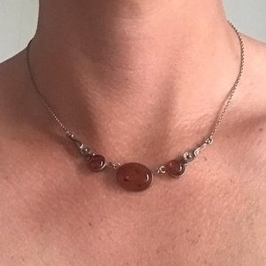 Jewelry - Amber necklace and earring set Jewelry - Amber necklace and earring set